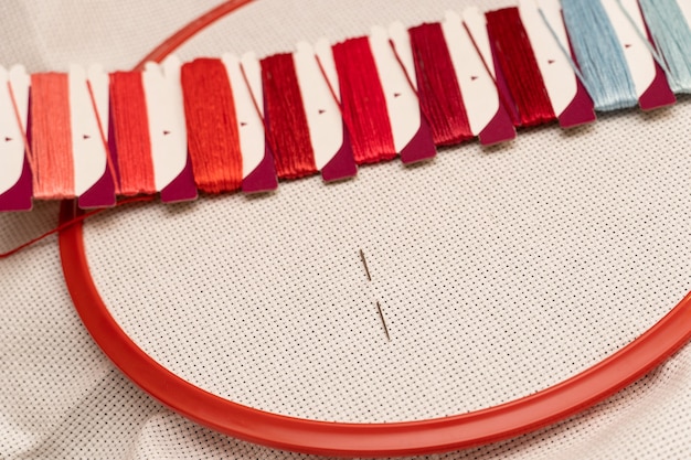 Embroidery hoop detail